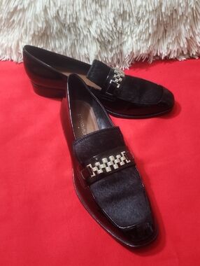 Donald J Pliner Chain Strap Loafer Women's Patent Leather Cowhide